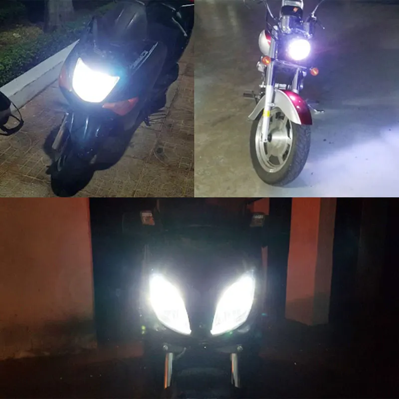 H6M BA20D P15D LED Motorcycle Headlight Led fog lamp White 6500K Hi/Lo Beam Led Moto Bulb for Motorbike Scooter Headlamp 12V
