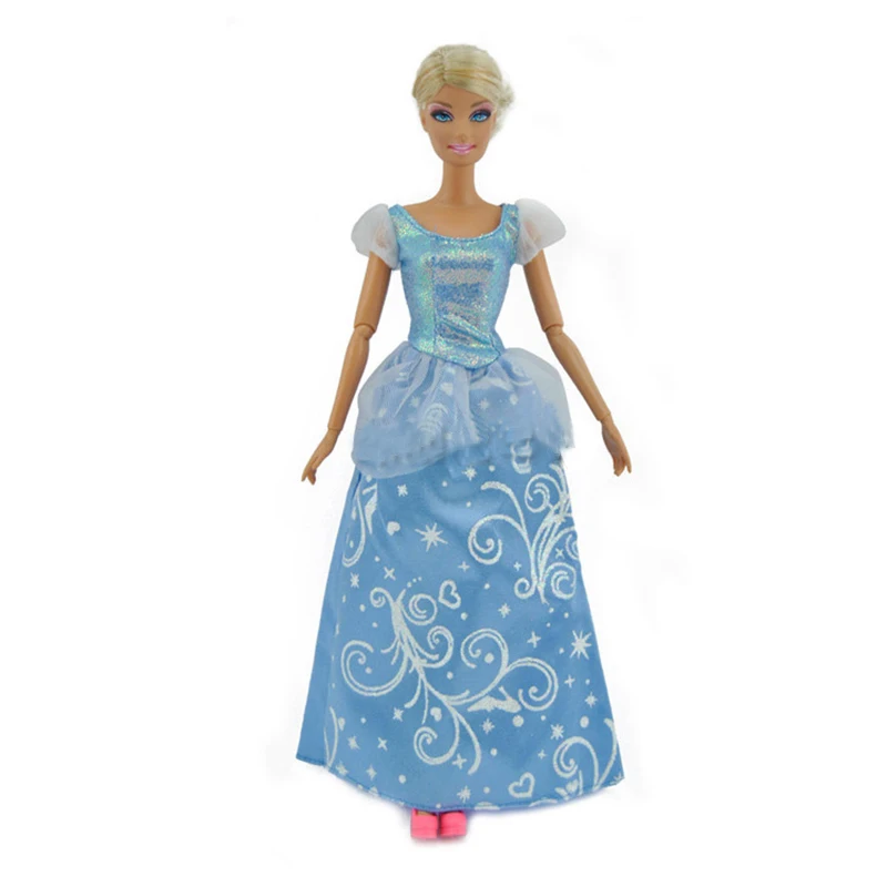 1/6 Doll Clothes Princess Skirt Princess Blue Party Dress Doll Skirt Clothes For 1/6 Doll Accessories Girl Dress Up Toys