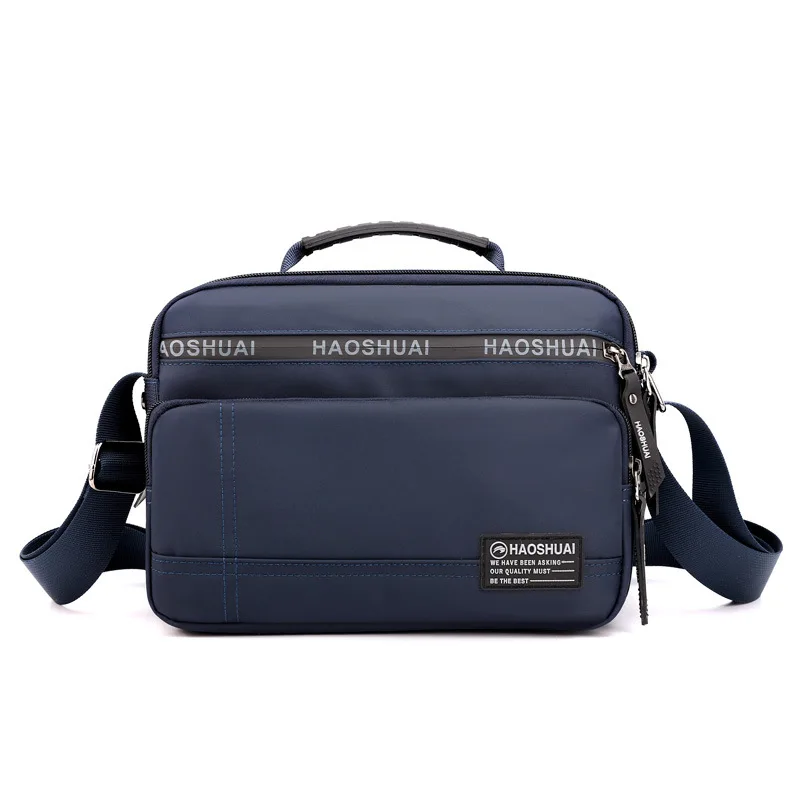 Totes de ombro multicamadas para homens, sacos resistentes à água, bolsos com zíper, grandes bolsas transversais leves, novos, 2021