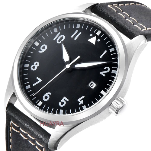 Imagen 2 del producto Reloj Mecánico deportivo clásico para hombre, cronógrafo con esfera negra/azul, gaviota automática luminosa, ST1612 2813, AAA, 40mm, alta calidad