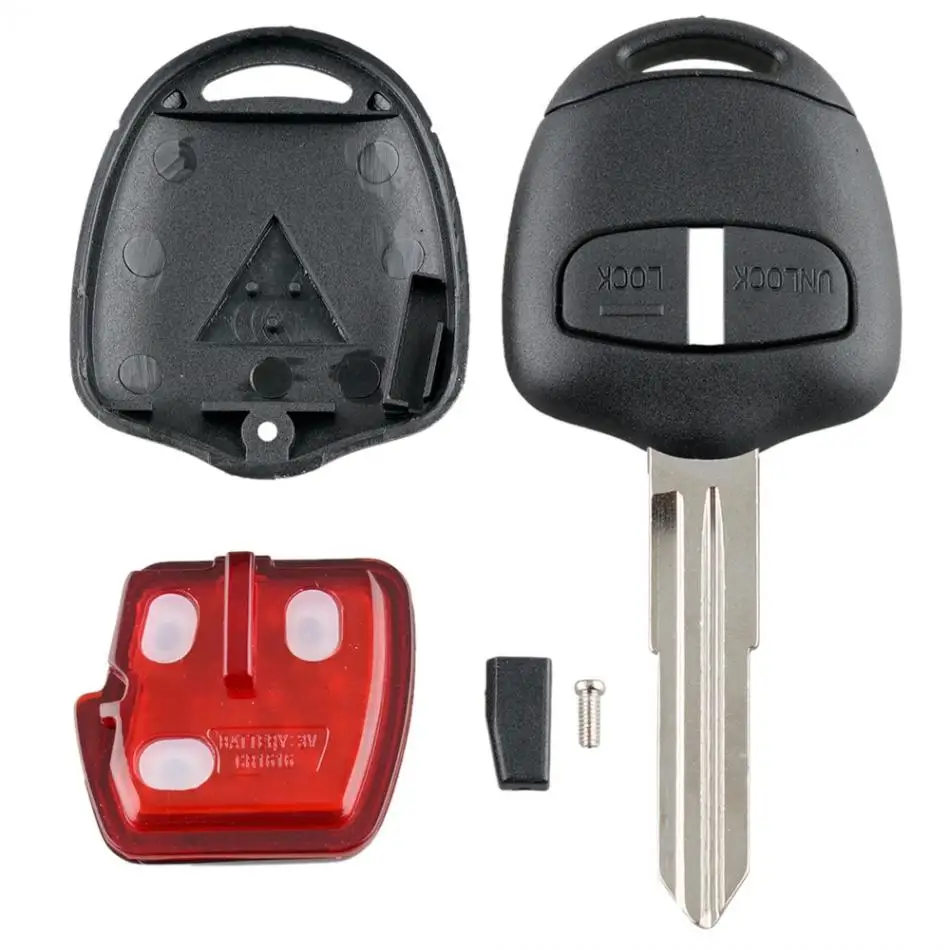 2 Buttons 433Mhz Remote Car Key with ID46 Chip and Uncut Blade Fit for MITSUBISHI-Outlander/Pajero/Montero/Triton ASX Lancer