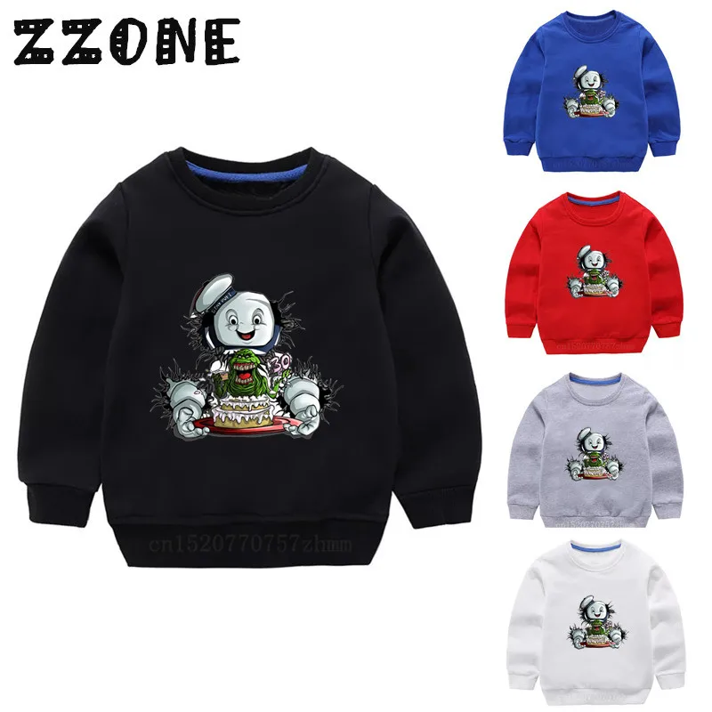 Children's Hoodies Kids Old School Ghostbuster Stay Puft Funny Sweatshirts Baby Pullover Tops Girls Boys Autumn Clothes,KYT5224