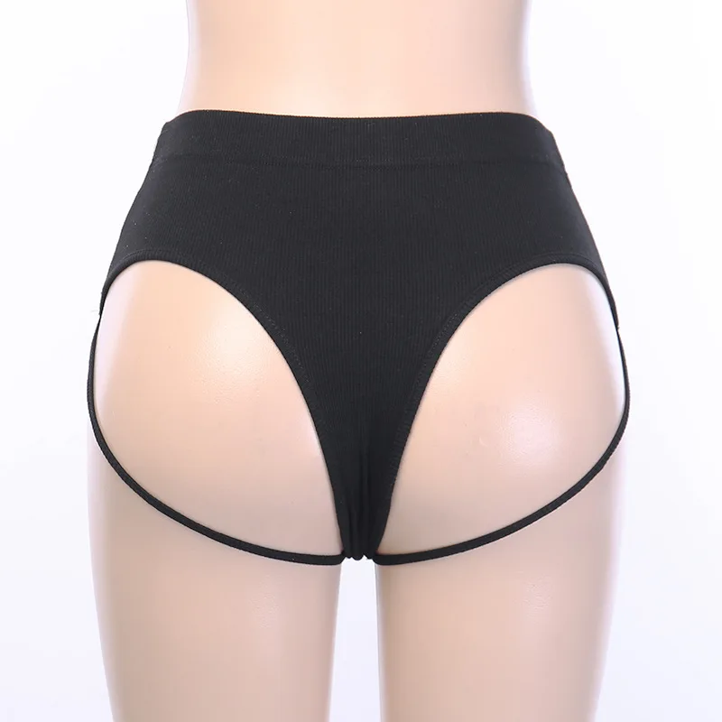 Women Sexy Buttocks Solid Color Hollow High Waist Slim Corset Shaping Bottoms Shorts Costume Stage Wear Apparel