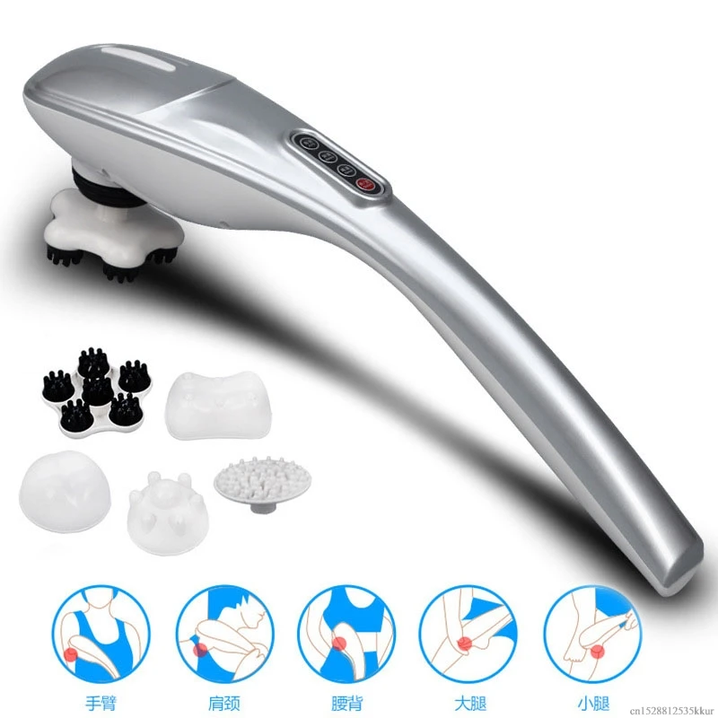 

1pc Household Electric Dolphin Massage Stick Multifunctional Five Heads Massage Back Waist Leg Full Body Massage Instrument