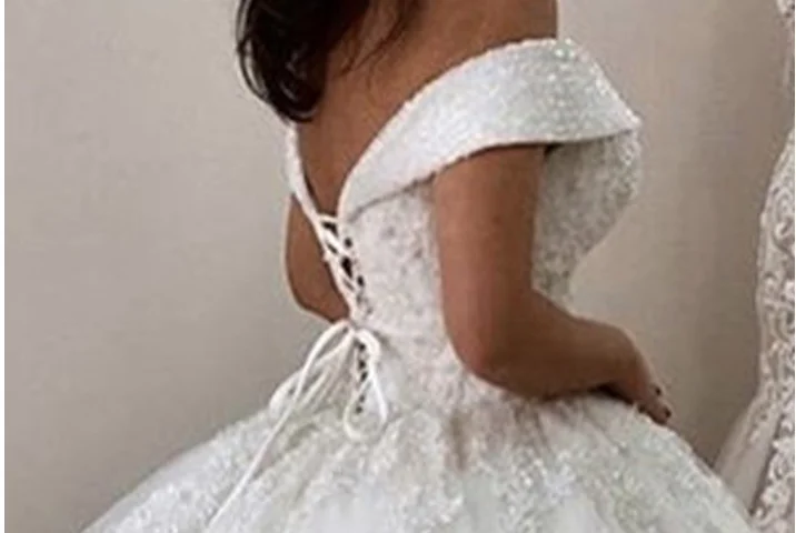 Robe de mariée princesse en cristal perlé pour mariée, appliques en dentelle, corset ivoire personnalisé, grande taille