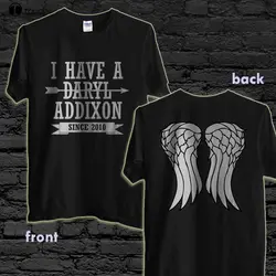 Tops Summer Cool Funny T-Shirt New I HAVE A DARYL ADDIXON Funny T Shirt Walking Dead Daryl Dixon 2-Side Shirt Summer