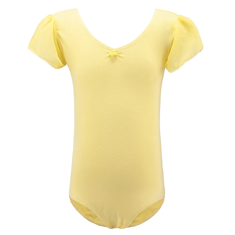 

Ballet Leotards Classic Style Kids Girls Leotard Team Basic lotus Sleeve Cotton Ballet Dance Leotards Ballet Practice Clothing