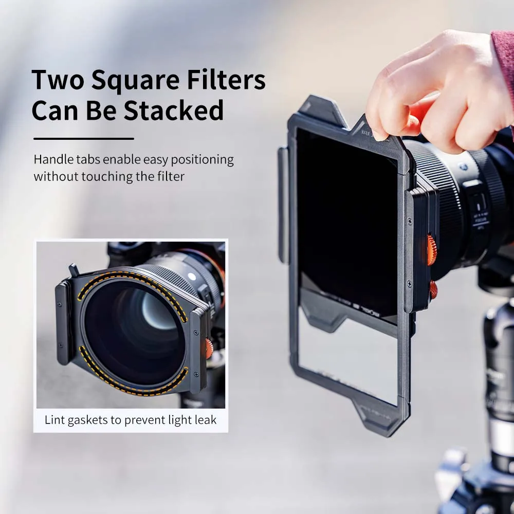 K&F Concept System Pro ND1000 Square Filters 100x100mm with 67mm 72mm 77mm 82mm Adapter Rings + 95mm CPL Camera Filter