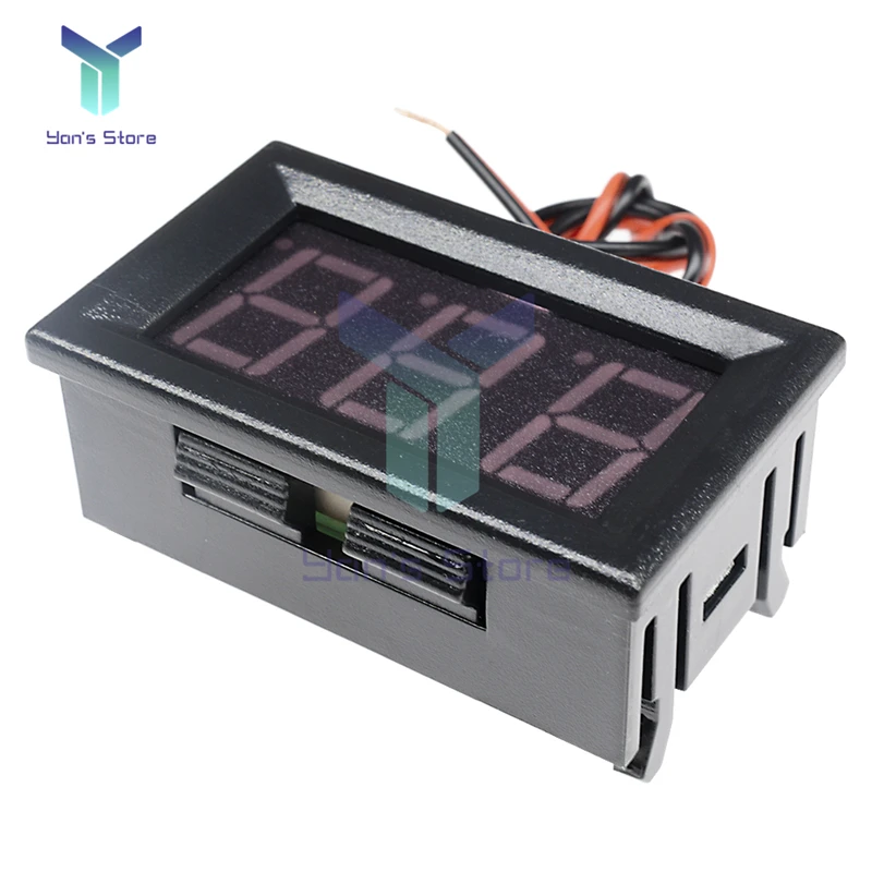 0.56นิ้ว LED Digital Voltmeter DC 4.5-30V แรงดันไฟฟ้ารถรถจักรยานยนต์ไฟฟ้า Volt Tester เครื่องตรวจจับ DC 5V 12V 24V 2สาย