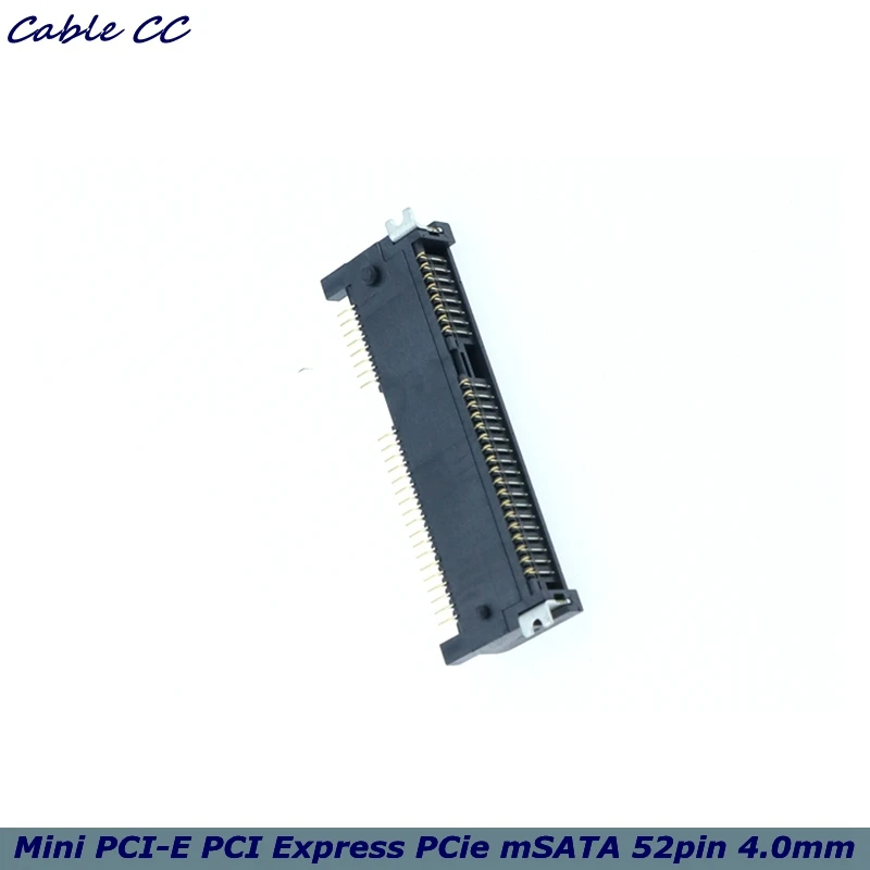 1pcs/ Mini PCI-E PCI Express PCie mSATA 52pin 4.0mm Height Socket Female Socket Connector Adapter Onboard SMT for SSD Best Price