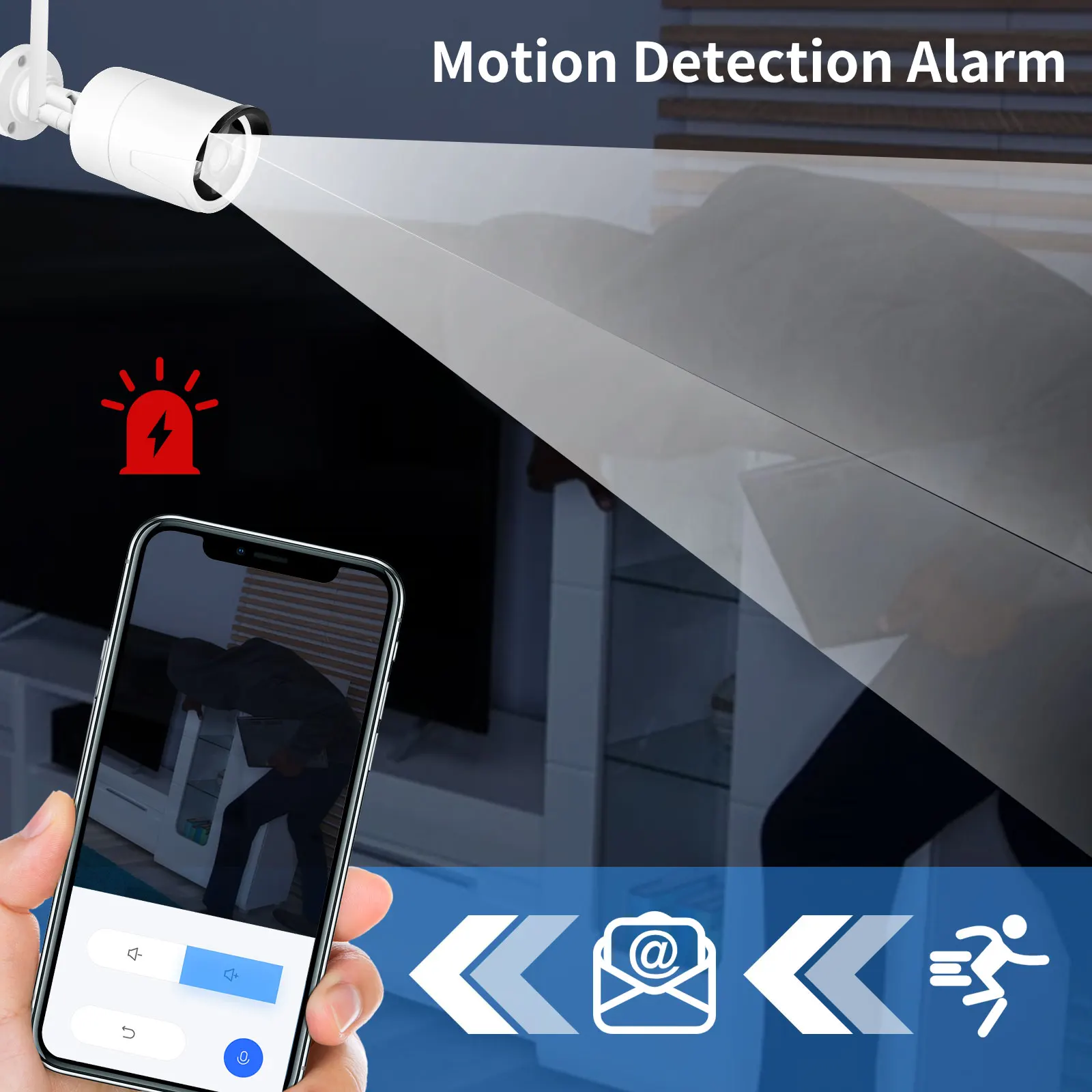 Gadinan 8CH 3MP WiFi IP Camera Mini NVR Kit Security System Audio H.265+ Face Detection Wireless Video Surveillance CCTV Camera