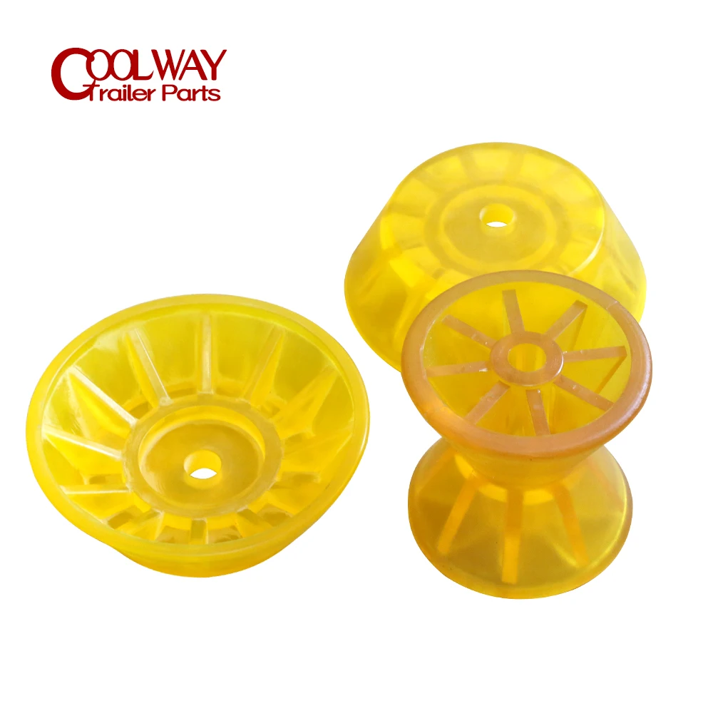 Tiedown Engineering Marine End Bell Boat Trailer Amber/Yellow Poly Bow Roller Shaft Parts Accessories