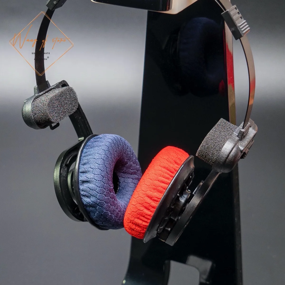 Cao Cấp Tai Bọt Miếng Lót Đệm Cho KOSS Porta Pro PP KSC35 KSC75 KSC55 Tai Nghe Xanh Đỏ Polyester Âm Thanh Độ Trong Suốt