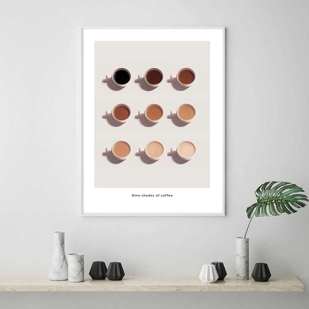 Eggs Close up Shades of Coffee Canvas Paintings Croissant Poster Prints Wall Art Pictures Bedroom Living Room Home Decor