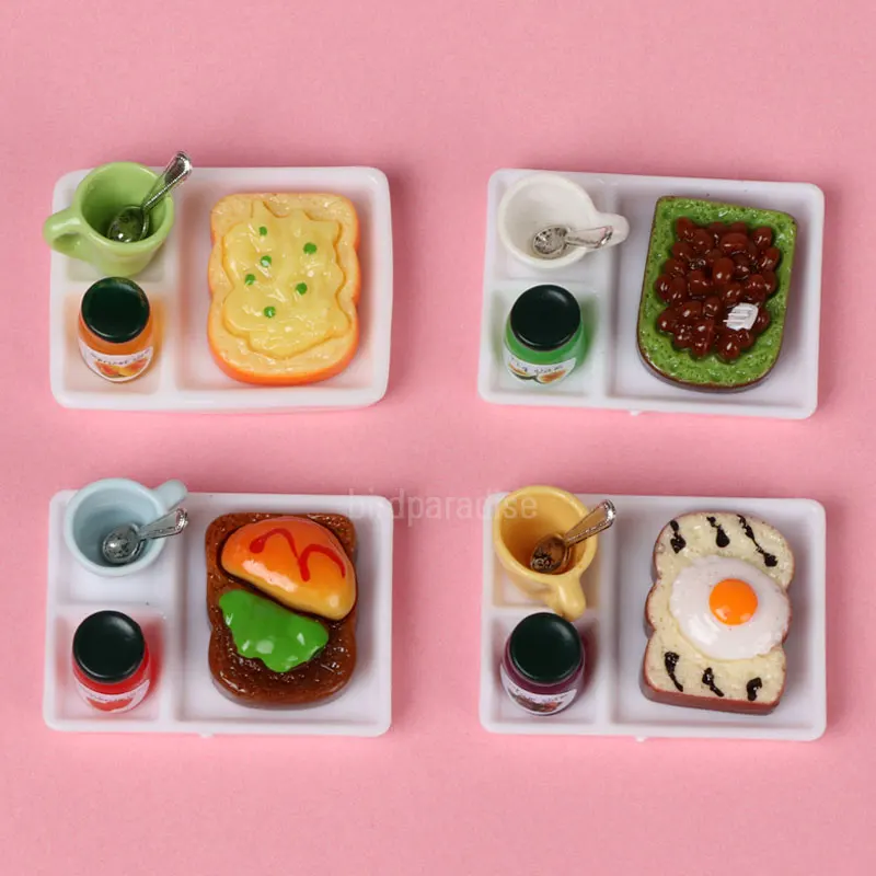 5 Cái/bộ Nhà Búp Bê Mini Bánh Mì Nướng Bánh Mứt Đĩa Dùng Tiệc Cốc Thìa Đồ Chơi Cho Blyth Barbies Nhà Búp Bê Đồ Chơi Nhà Bếp Accessoreis