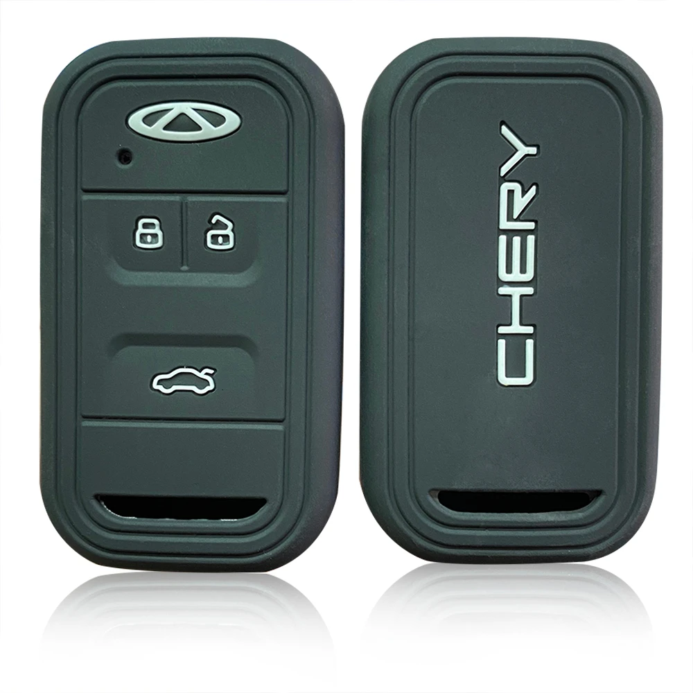 Silicone Key Cover Case Holder For Chery Tiggo 4 7 8 Arrizo Smart Remote Key 3 Button Case Holder Set Car Interior Accessory