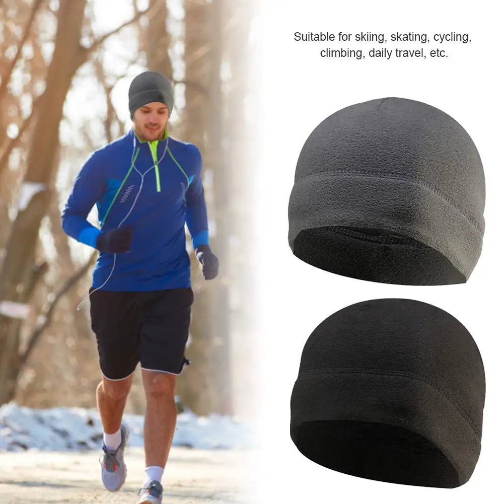 Cycling Caps Winter Warm Fleece Hats Thermal Headwear Gorra Ciclismo Windproof Running Skiing Bike Caps