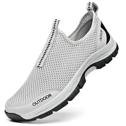 Zapatillas deportivas vulcanizadas para hombre, zapatos informales de malla, transpirables, de goma, antideslizantes, ligeros, mocasines de verano, 2021