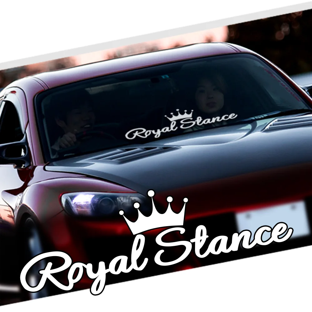 

Creative Royal Stance Decal Car Stickers Crown JDM Vinyl Reflective Auto Front Windshield Window Tuning Car Styling Accessories