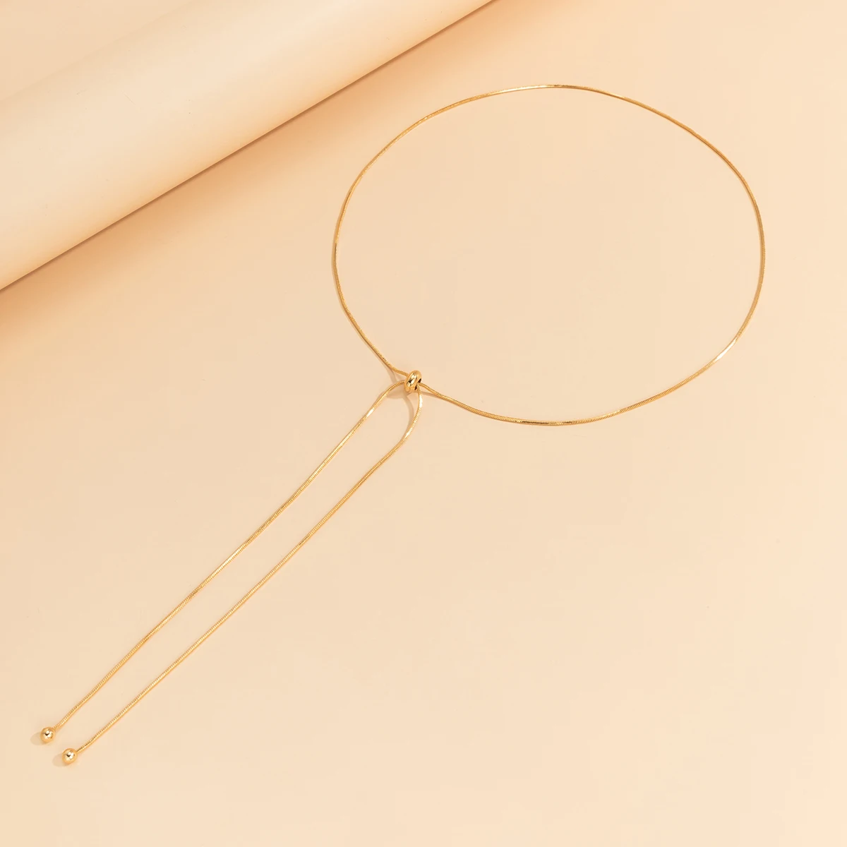 Simple Long Tassel Chain Necklace for Women Trendy Adjustable Choker Necklace 2022 Fashion Jewelry Chain on the Neck Girls Gifts