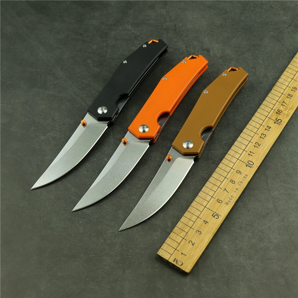 

Outdoor Folding Knife Camping Light Survival 8cr13mov Blade G10 Handle Sharp Hunting knife EDC Tool Self Defense Pocket Knife