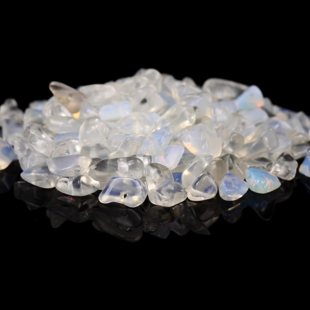 16 Inches Natural Irregular White Opal Stone Chips Gravel Beads For Jewelry Making DIY Bracelet Necklace Accessorie