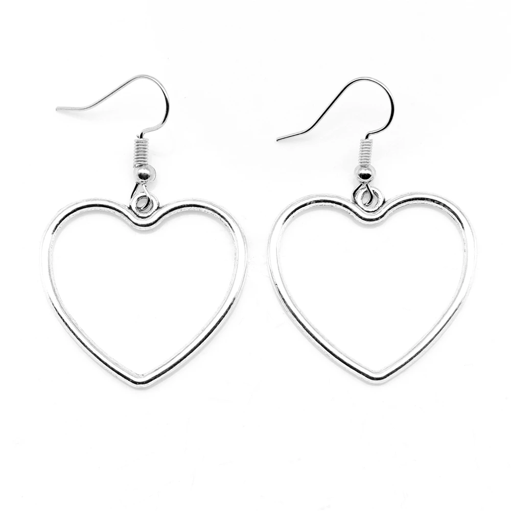 1 Pair 29X30mm Hollow Peach Heart Dangle Earrings Fashion Woman Earrings  Earrings Cute Earrings