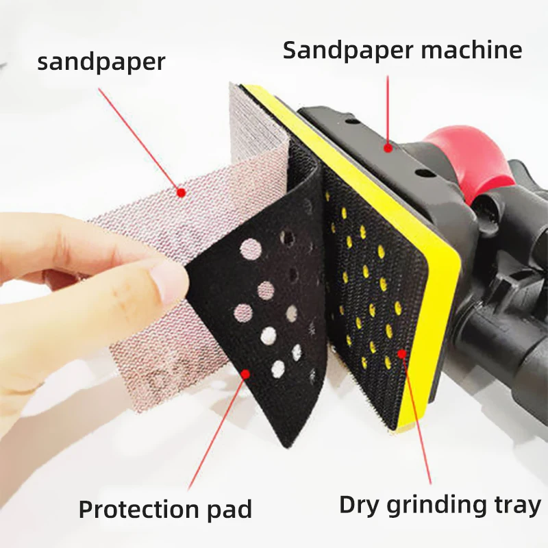 Universal pneumatic sandpaper machine chassis base 70 198mm suitable for grinding and grinding machine accessories bottom