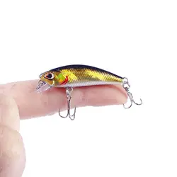 1pcs Mini Minnow Fishing Lures Wobblers 4.5cm 3.5g Sinking Artificial Plastic Hard Bait Crankbait Jerkbait Pesca Bass Tackle