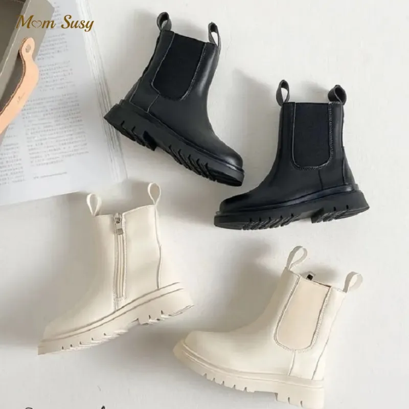 Fashion Baby Boy Girl Ankel Boot Winter Autunm Spring Child Leather Shoes Waterproof Short Boot Baby Shoes 3-14Y