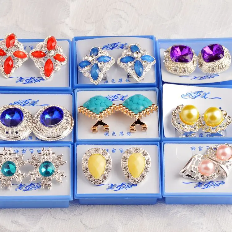 Clearance Jewelry Bijoux Femme Cute Costume Earring 20Pairs/Lot Pendientes Mix Lot Wholesale Fashion Women Stud Earrings Gifts