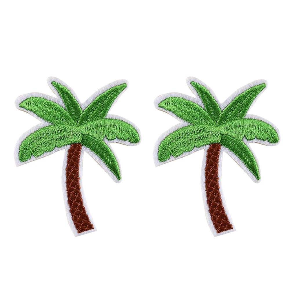 HOT SALES！！！New Arrival 5Pcs Coconut Palm Tree Embroidered Patch Iron on Patch DIY Sewing Applique Wholesale Dropshipping