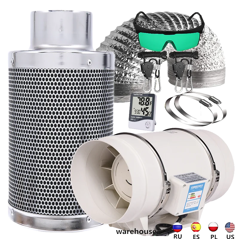 Kit complet de tente de croissance LED 1000W Apollo, système de ventilation de 4 pouces, vitesse variable, filtre à air, boîte de croissance des plantes