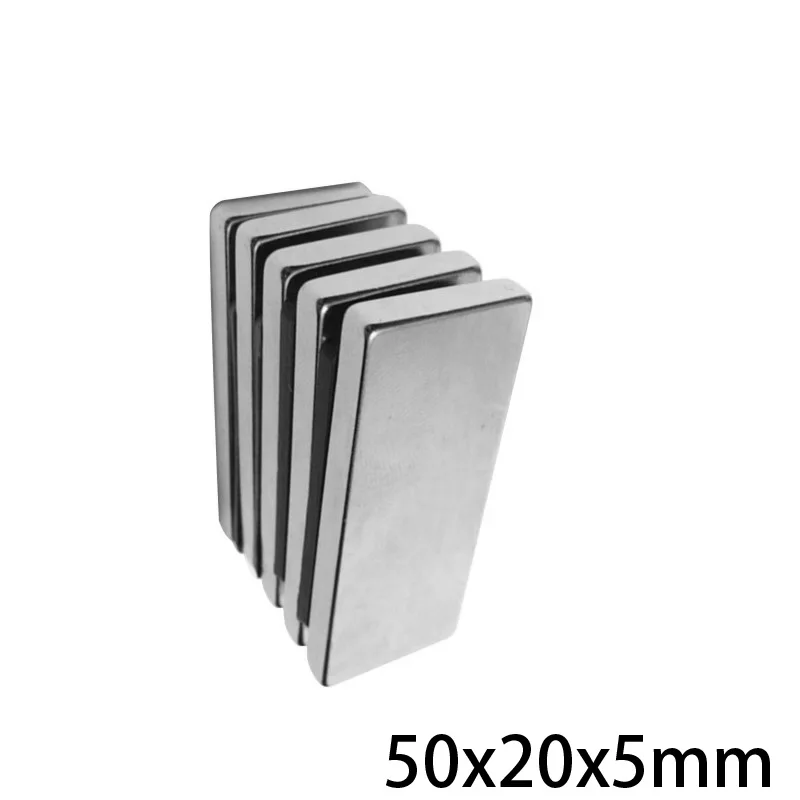 1/2/5/10/20/30PCS 50x20x5 Powerful Quadrate Magnets 50mmX20mm Neodymium Magnet 50x20x5mm Strong NdFeB Permanent Magnetic 50*20*5