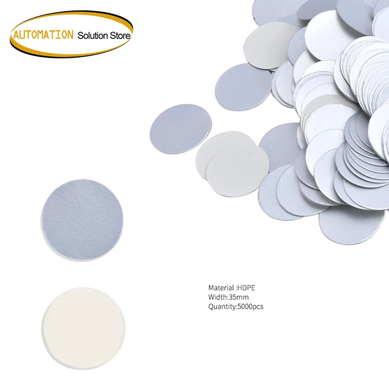 5000 шт./лот, 40 мм, ПЭ, ПЭ, HDPE, стекло, PS, вкладыши из фольги, вставки для индукционной герметизации, пластиковые ламинированные вкладыши для крышек из алюминиевой фольги