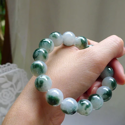 Zheru Jewelry Natural Burmese Jade Two-tone Bracelet Jewelry Bracelet for Men and Women