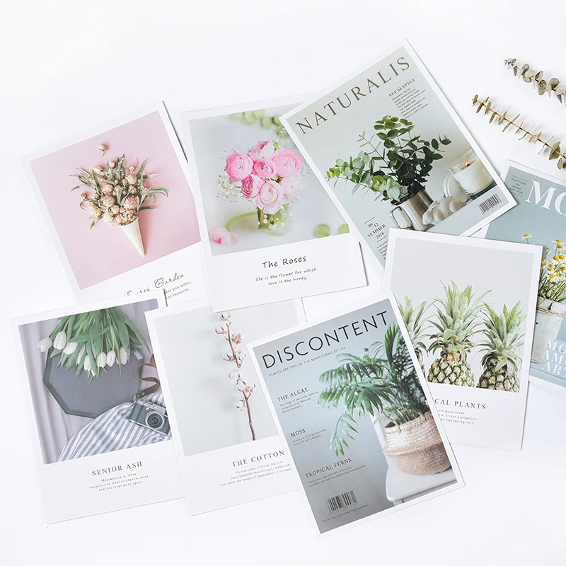 9 w 1 karta papierowa magazyn roślin karton INS fotografia tło materiał moda Photo Studio Backdrops rekwizyty akcesoria