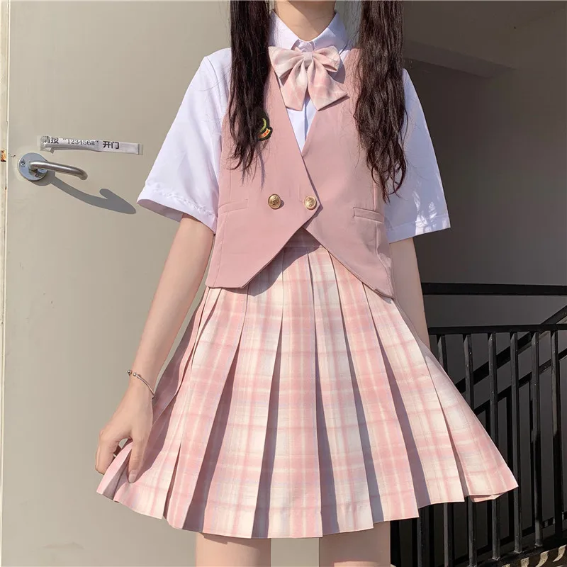 Japanese-Style College Style JK Uniform Waistcoat Loose-Fit Vest Sleeveless  school girl uniform  high school uniform