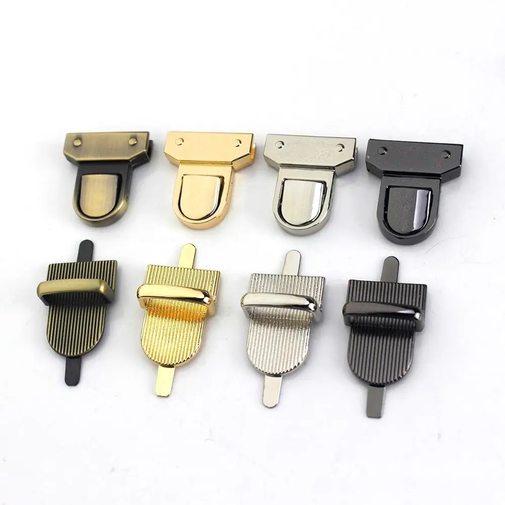 1pcs Metal Press Push Lock Tongue lock Bag Briefcase Spring Lock Snap Decorative Clasps Closure Leather Craft Hardware Accessory