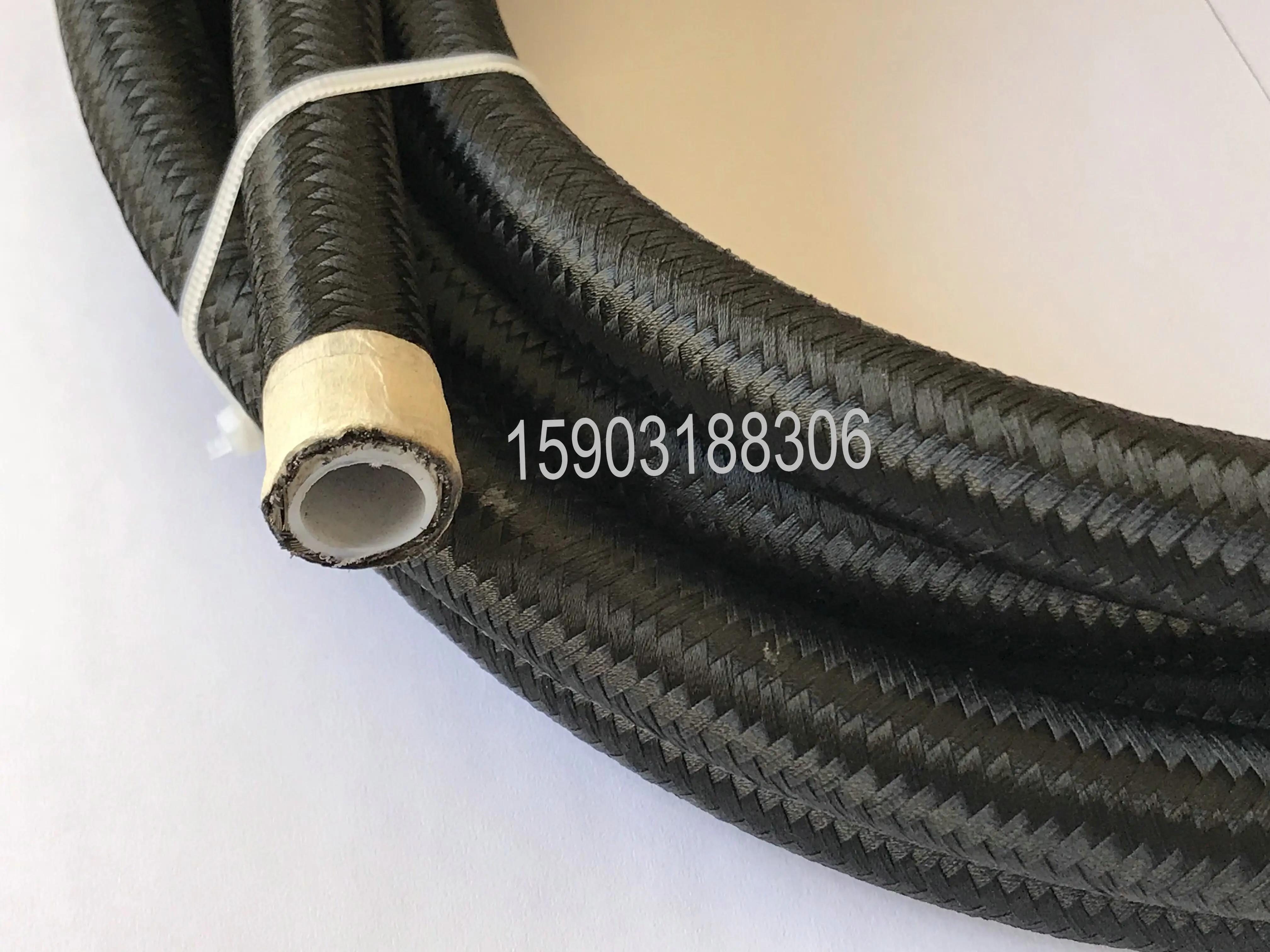 20 Meters x PTFE Braided Oil Hose In Black Nylon Oil Fuel Petrol Coolant Size AN12