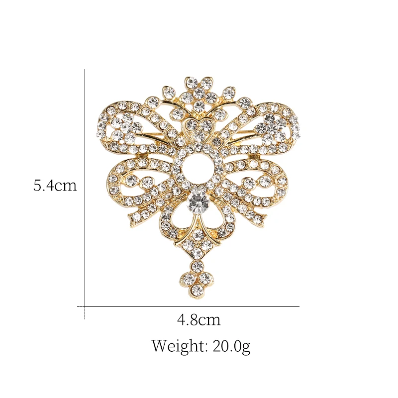 WEIMANJINGDIAN Brand Vintage Crystal Rhinestones Wedding Bouquets Decor Jewelry Brooches