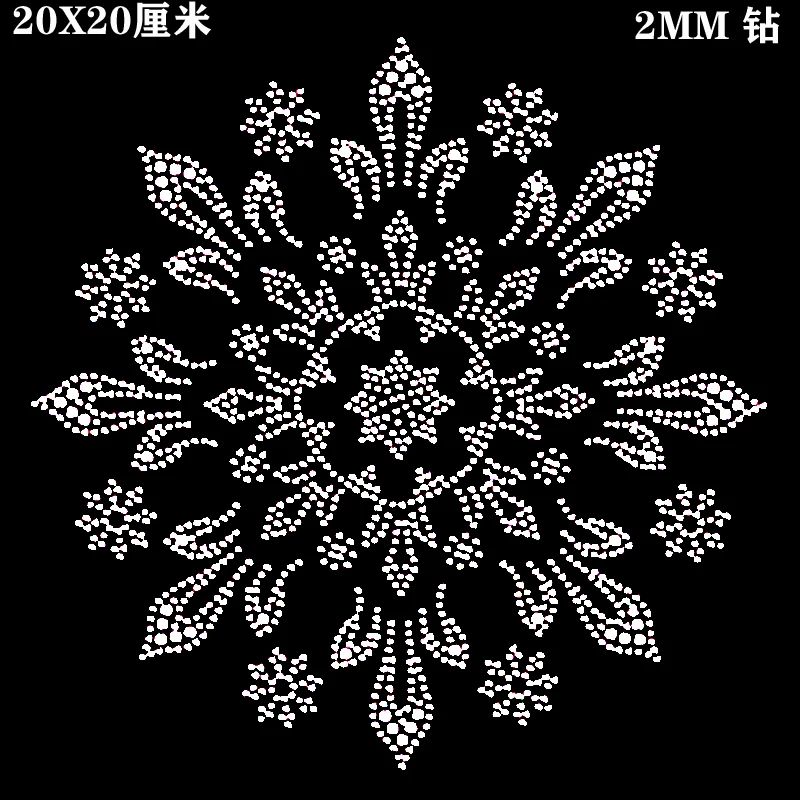 Flower Hot Fix Rhinestones motif crystal rhinestone strass iron on Transfer applique patch for sweater