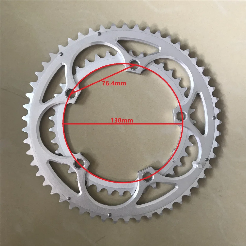 Road Bike Sprockets 130 BCD 53T 39T Double Disc Crown Chainwheel Folding Bicycle Chainring Alloy MTB Parts 7/8/9/10 Speed 3/32"