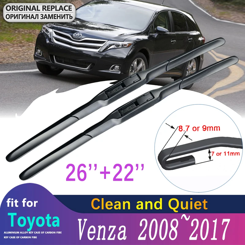 

Car Wiper Blade for Toyota Venza 2008~2017 AV10 Front Windscreen Windshield Wipers Car Goods 2009 2010 2011 2012 2013 2014 2015