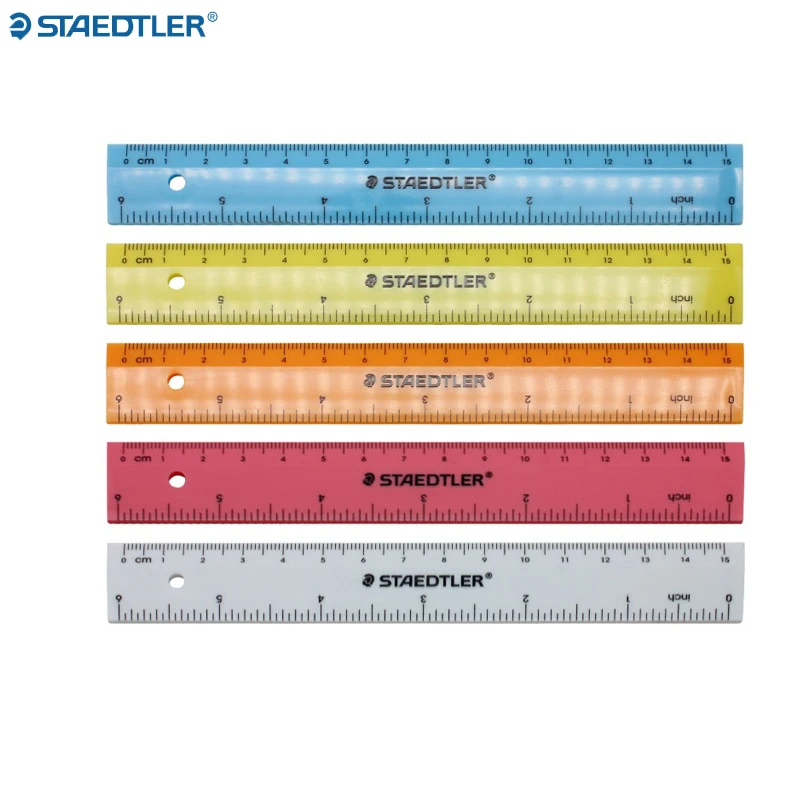 1pc Schneider 56215 Plastic Ruler 15cm Not Easy To Break Ruler Student Drawing Stationery