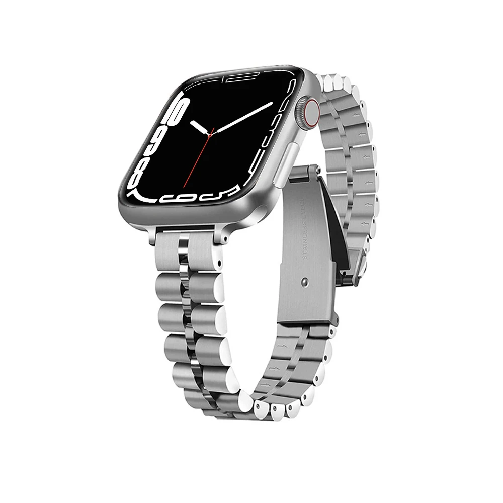 

14mm stainless steel strap for apple watch band 45mm 41mm 44mm 40mm series 7/6/SE/5/4/3/2 bracelet for iwatch band 42mm 38mm