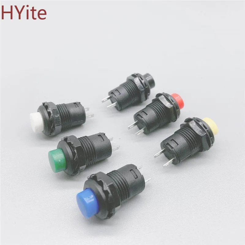 10Pcs Momentary & Fixed Self-locking Push button Switch Latching & non latching 12mm