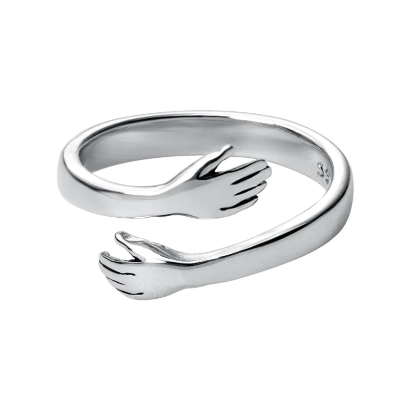 MloveAcc-Anillos abiertos para mujer, joyería de plata de ley 925, estilo romántico, marca creativa