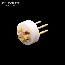 EIZZ Male 5pin DIN Connector LP Turntable Recorder Tonearm Plug Vinyl Jack 24k Gold Plated Copper PTFE Insulator 1PC