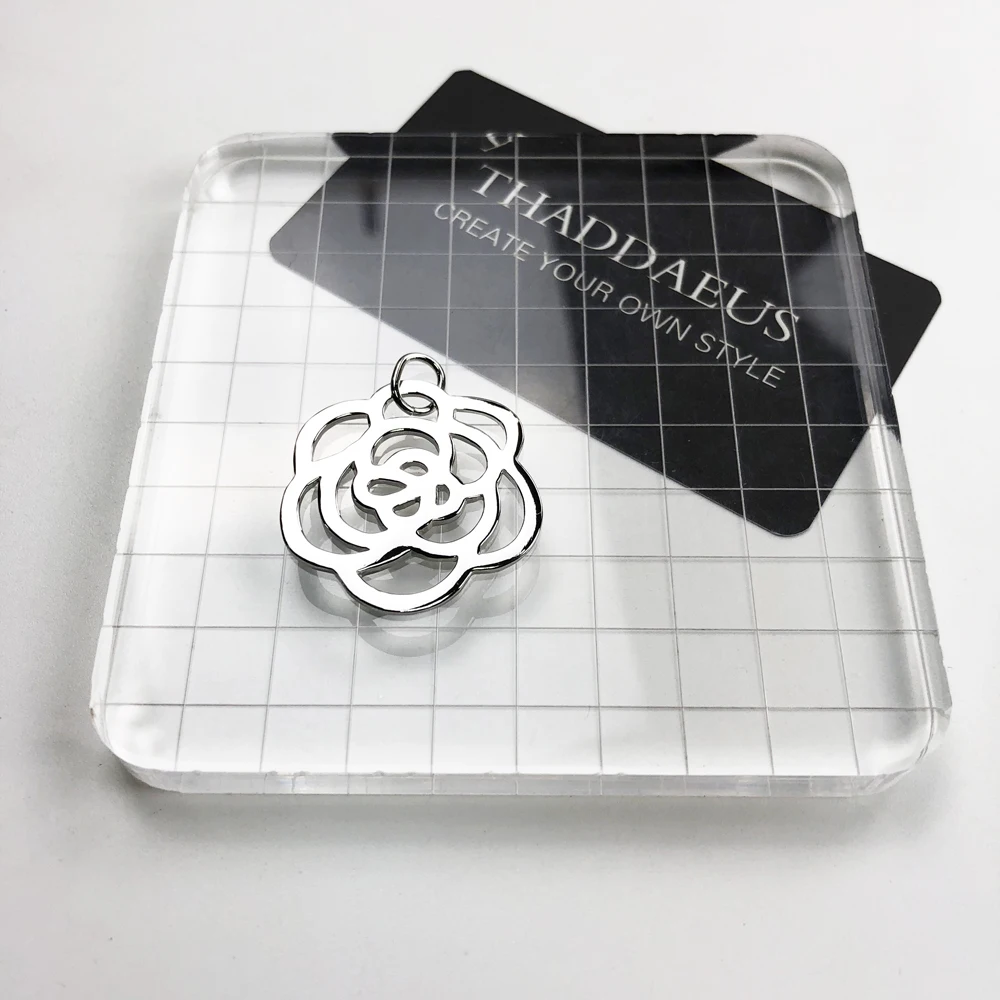 Pendant Rose Flower Ornament Brand New Fashion Glam Jewelry Europe Accessories 925 Sterling Silver Gift For Women